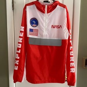 CHEMISTRY NASA LIGHTWEIGHT WINDBREAKER JACKET  L